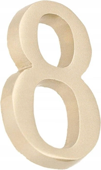 Cyfra na dom "8" numer domu na drzwi 5 cm satyna