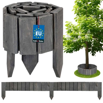 Obrzeże palisada płotek drewniany antracyt 10x110 cm