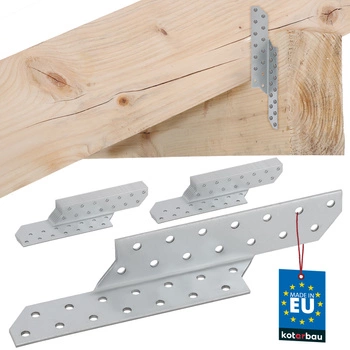 Łącznik ciesielski krokwiowy złącze płatwiowe prawy 210x35 mm zestaw 12 szt.