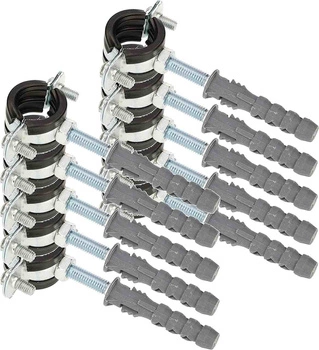 Obejma do rur 1/2" uchwyt guma uszczelka - 10 szt.