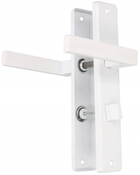 Klamka biała wc drzwi łazienki 72 drzwiowa lewa