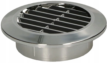 Kratka osłona wentylacyjna okrągła fi 60 mm z siatką - Kolor chrom