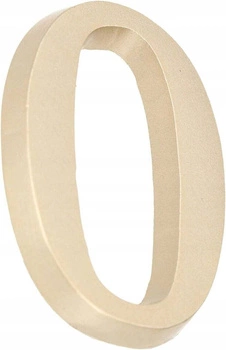 Cyfra na dom "0" numer domu na drzwi 5 cm satyna