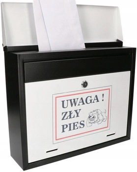 Skrzynka na listy gazety pocztowa zdobiona grafiką