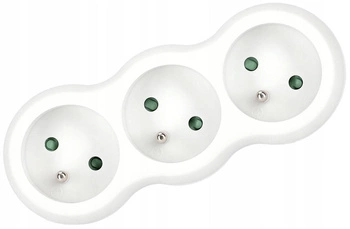 Rozgałęźnik sieciowy 3 gniazda złodziejka z uziemieniem