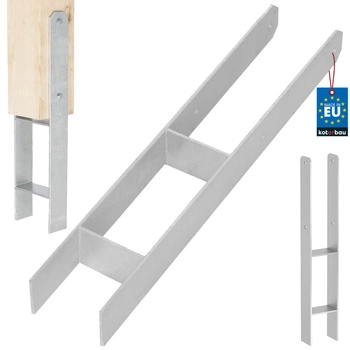 Podstawa słupa h do wmurowania stalowa ocynk srebrna 100 mm