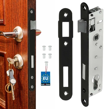 Zamek wpuszczany wąski do drzwi lewy prawy zewnętrzny wewnętrzny 90/22