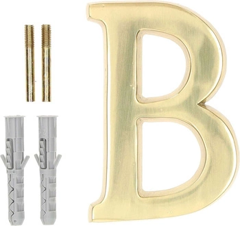 Litera na dom drzwi elewację "b" 10cm mosiądz