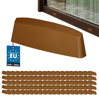 Zaślepka odwodnień do okien PCV dąb 45 mm zestaw 100 szt