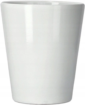 Doniczka osłonka ceramiczna na kwiaty 12 cm biała