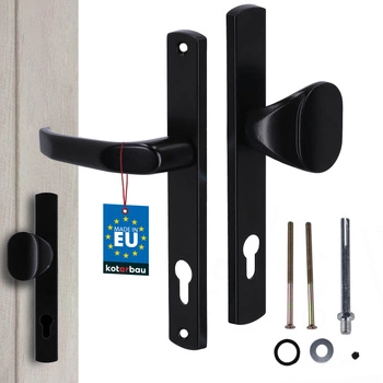 Klamko pochwyt na wkładkę do furtki bramy drzwi aluminium czarny 90 mm
