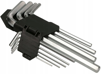 Klucze imbusowe wkrętaki długie 1,5-10 cr.v - 9 szt.