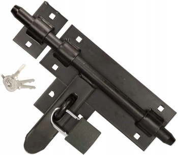 Zasuwa garażowa rygiel 270 mm do bramy furtki z kłódką