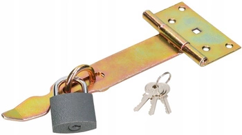Zestaw wrzeciądz skobel zamknięcie do drzwi z kłódką - 240 mm