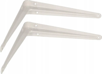 Kątownik pod półkę wspornik podpórka 25x20 cm  2 szt. - Kolor biały