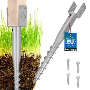 Podstawa słupa kotwa u wkręcana do ziemi stalowa 80x710 mm