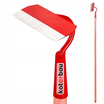 Motyka kopaczka prostokątna ogrodowa czerwona 185