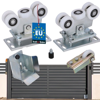 Wózek wahliwy rolki do bramy przesuwnej 5-rolek 80x80 mm zestaw