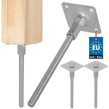 Podstawa słupa kotwa regulowana w pionie stalowa 110x330 mm zestaw 2 szt.