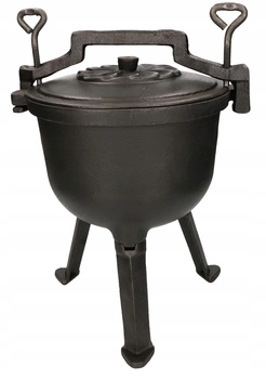 Kociołek żeliwny garnek 4l kocioł myśliwski ognisko