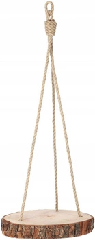 Kwietnik wiszący plaster krążek drewna makrama 240