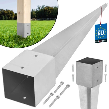 Podstawa słupa kotwa wbijana do ziemi stalowa 120x120x900 mm