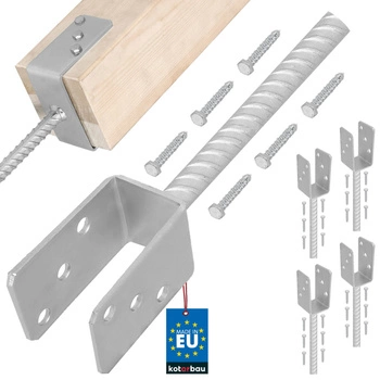 Podstawa słupa z prętem do wmurowania 50 mm zestaw 4 szt.