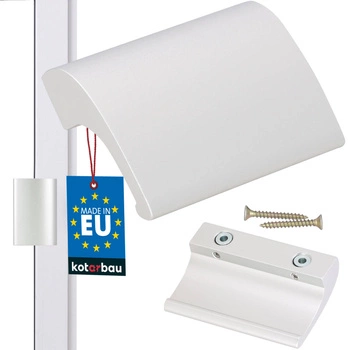 Pochwyt balkonowy palacza do drzwi okna - Kolor srebrny adonowany