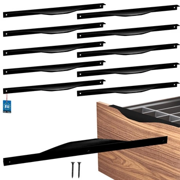 Uchwyt meblowy aluminium czarny mat 416/436 mm zestaw 10 szt