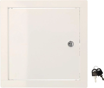 Drzwiczki rewizyjne stalowe z kluczami białe 25x25 cm