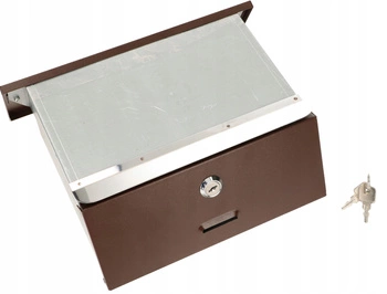 Skrzynka na listy do wmurowania muru przelotowa - Kolor czarny