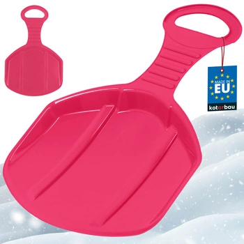 Jabłuszko ślizgacz różowy do zjeżdżania po śniegu