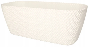 Doniczka 400 mm skrzynka balkonowa owalna - Kolor biały