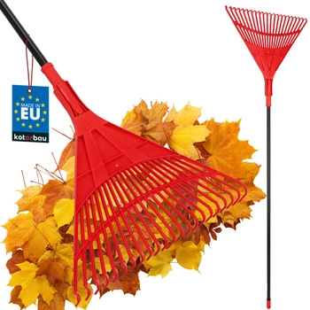 Grabie wachlarzowe do liści 50 cm + trzon aluminiowy 1,5 m