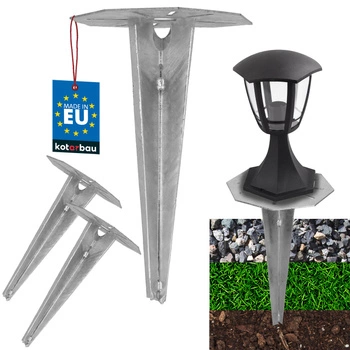 Podstawa do lamp ogrodowych wbijana do ziemi kotwa 175 mm zestaw 2 szt.