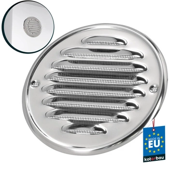 Kratka wentylacyjna stalowa nierdzewna okrągła siatka srebrna fi 100 mm