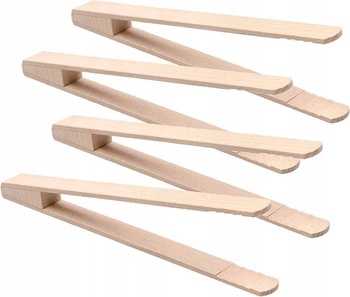 Szczypce drewniane do ogórków kapusty grilla - 4 szt.