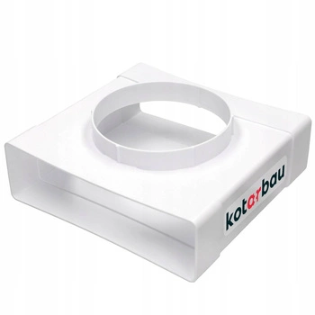 Trójnik łącznik 204x60 kanału płaskiego fi 125 mm