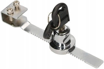 Zamek meblowy witrynowy gablotowy 110 mm + 2 klucze