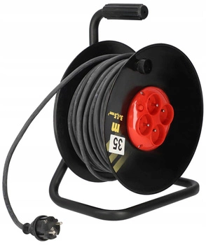 Zwijak przedłużacz bębnowy 3x1,5 budowlany z/u 35m