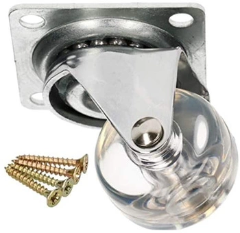 Kółko obrotowe meblowe przeźroczyste 35 mm skrętne