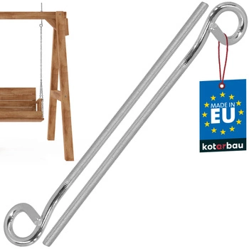 Hak huśtawkowy wkręcany nierdzewny M10 300 mm zestaw 2 szt
