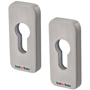 Szyld drzwiowy prostokątny inox zestaw 2 szt.