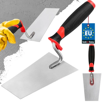 Kielnia murarska trapezowa nierdzewna gumowy uchwyt 140 mm