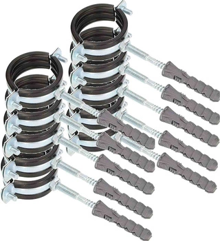 Obejma do rur 1" uchwyt guma uszczelka - 10 szt.