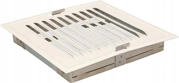 Kratka wentylacyjna metalowa kominowa z siatką 14x14cm