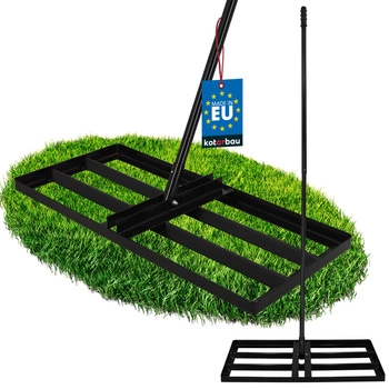 Niwelator ręczny do ziemi trawy trawnika terenu ogrodowy stalowy 70x30 cm