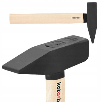 Młotek ślusarski stal 0,7 kg wbijania gwoździ trzonek drewniany