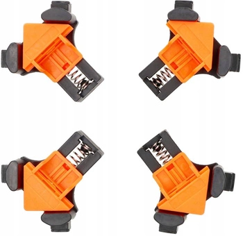 Zaciski narożne klipsy sprężynowe ściski kątowe - 4 szt.