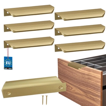 Uchwyt meblowy aluminium złoty mat 96/116 mm zestaw 6 szt
